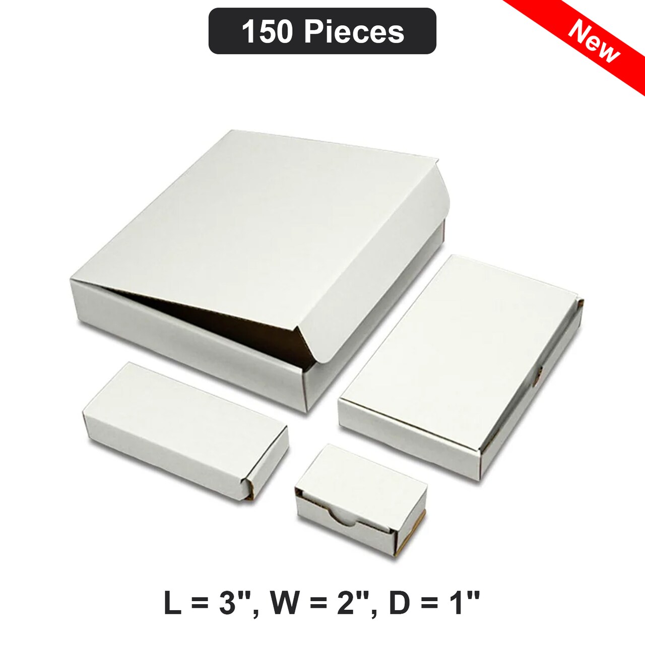 Small Rectangular Box 3x2x1 Inch Corrugated Cardboard Shipping & Storage Box